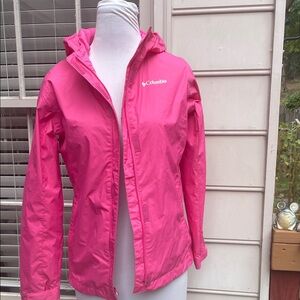 EUC- Columbia  Girls Omni-Tech Rain Jacket Size L (14/16)